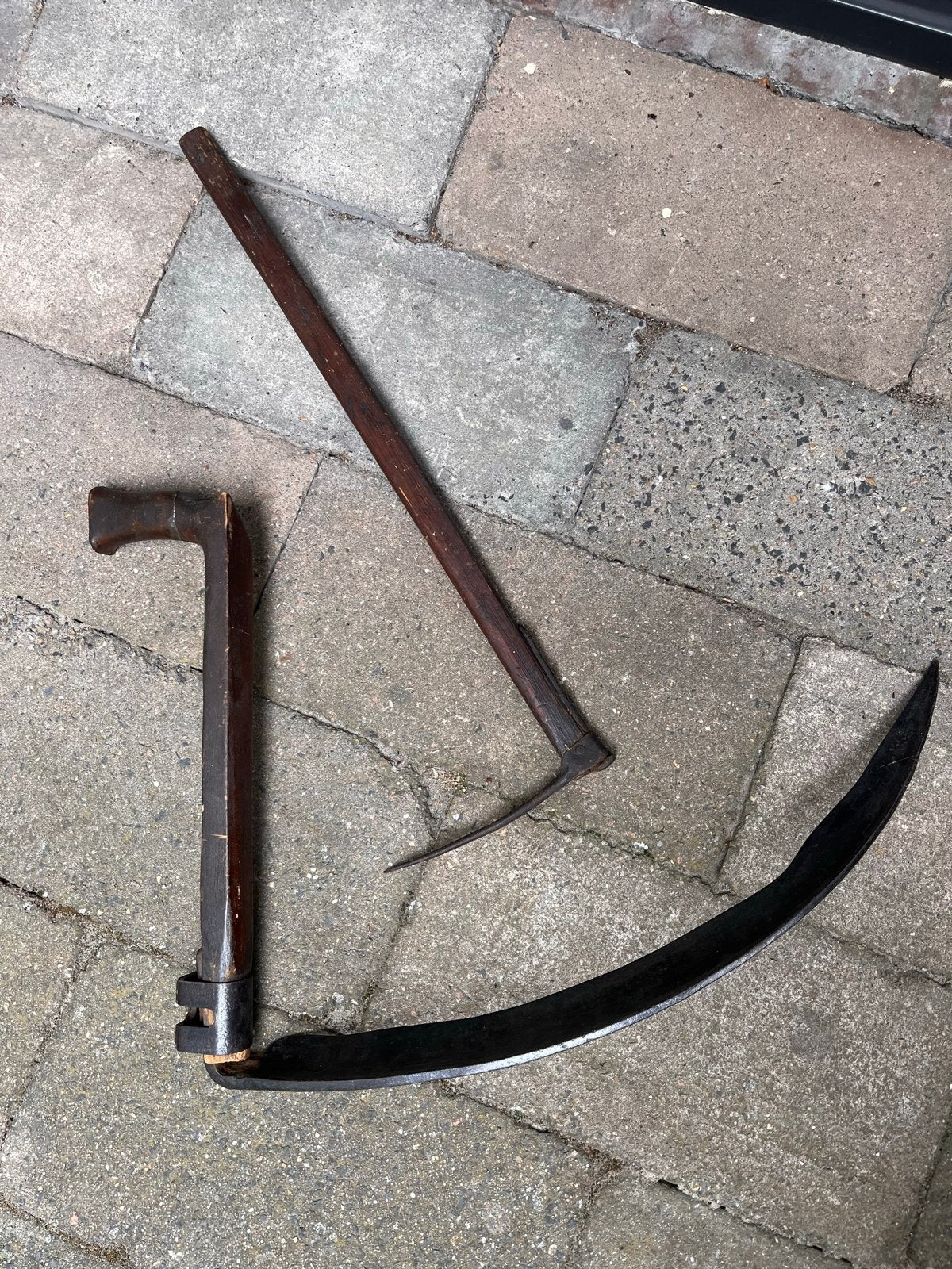 Antieke Zicht en Pikhaak  - Landbouwwerktuigen, Ophalen