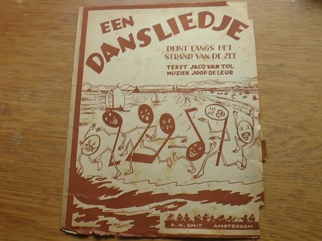 Een dansliedje deint langs het strand van de zee, Muziek en Instrumenten, Bladmuziek, Ophalen of Verzenden, Gebruikt, Artiest of Componist