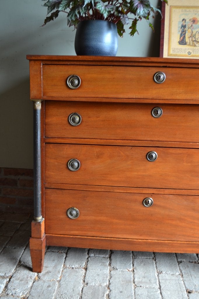 Prachtige antieke mahonie houten Empire ladekast, dressoir., Verzenden