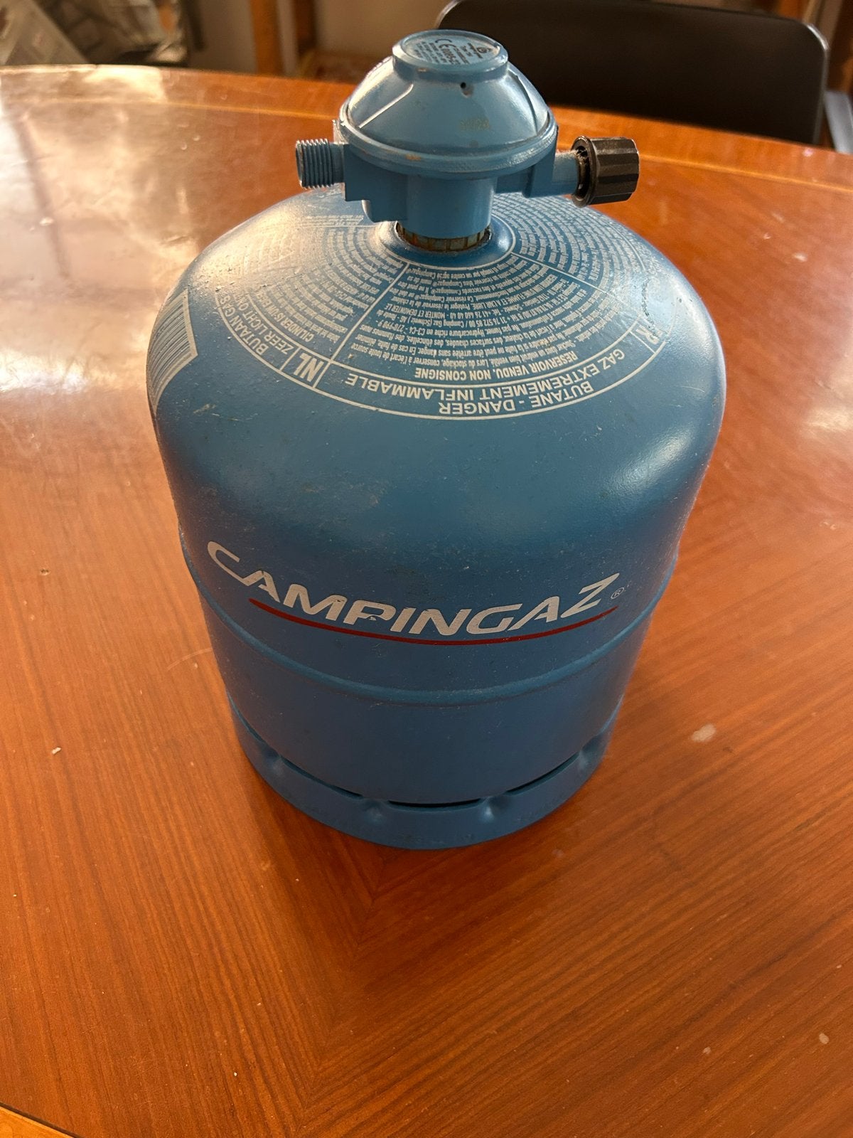 Campingaz R907 gasfles (leeg) met drukregelaar 29 mbar, Caravans en Kamperen, Ophalen, Gebruikt