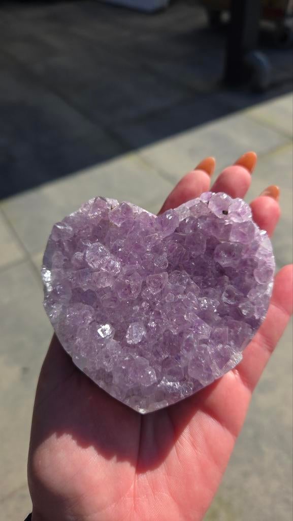 amethist hart, Verzamelen, Mineralen en Fossielen, Ophalen of Verzenden
