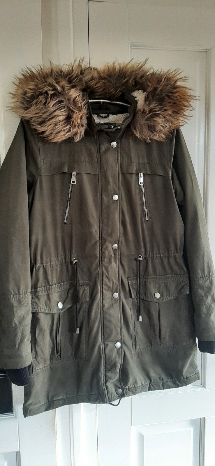 Clockhouse winterjas M met teddy voering en bontkraag, Maat 38/40 (M), Ophalen of Verzenden, Zo goed als nieuw, Clockhouse