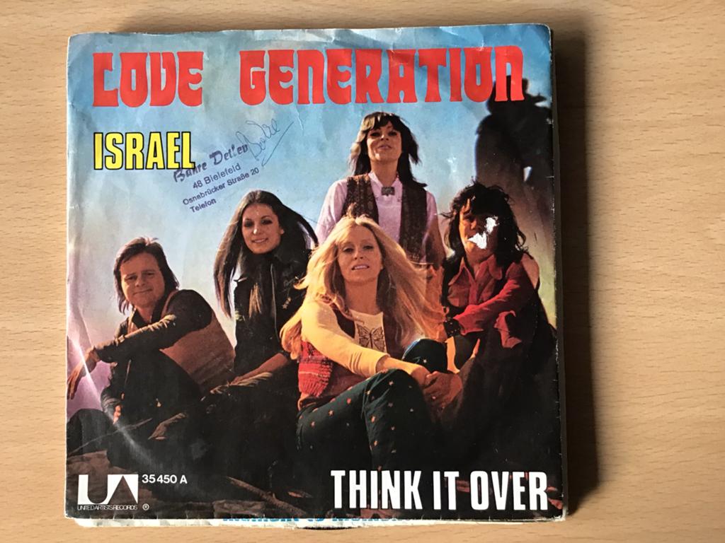 Love Generation-Israel. Vinyl single., Gebruikt, 7 inch, Single, Ophalen of Verzenden