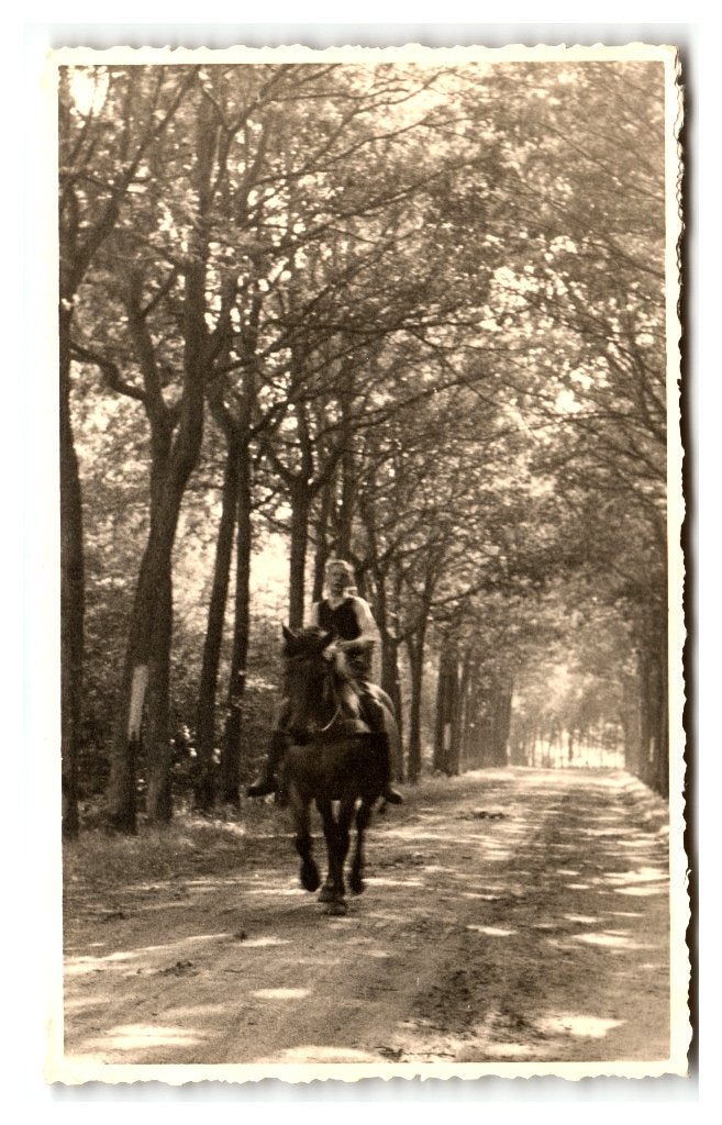Foto Ruiter en paard, Gebruikt, Verzenden, Foto, 1940 tot 1960
