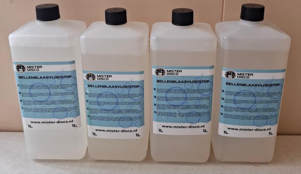 Bellenblaas vloeistof 4x1 liter € 20,-, ., Nieuw, Ophalen of Verzenden, .