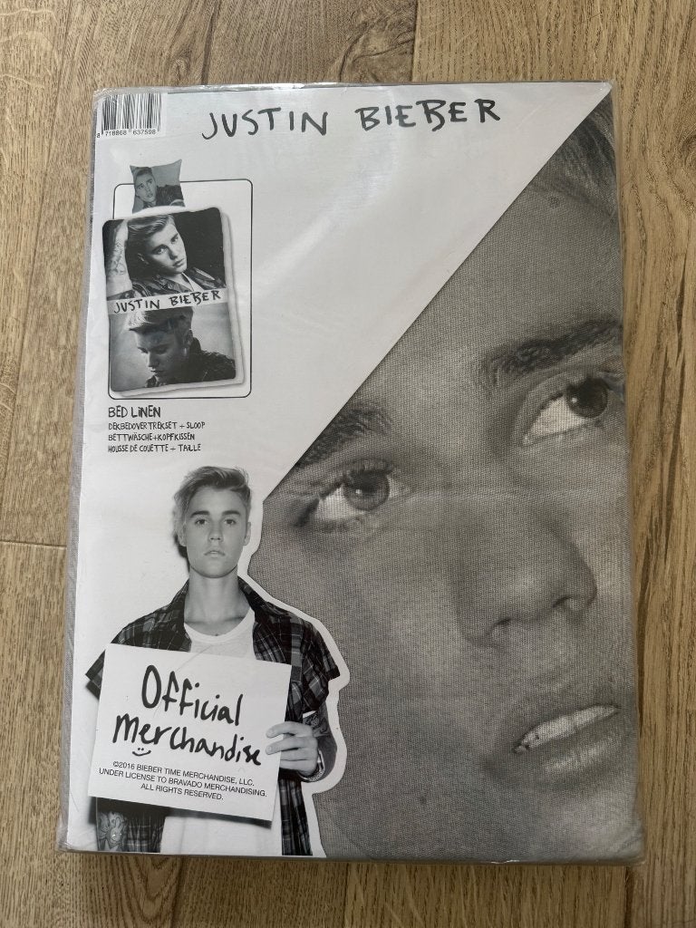 NIEUW Dekbedovertrek Justin Bieber vintage 2016 Merchandise, Ophalen of Verzenden, Nieuw, Overige typen