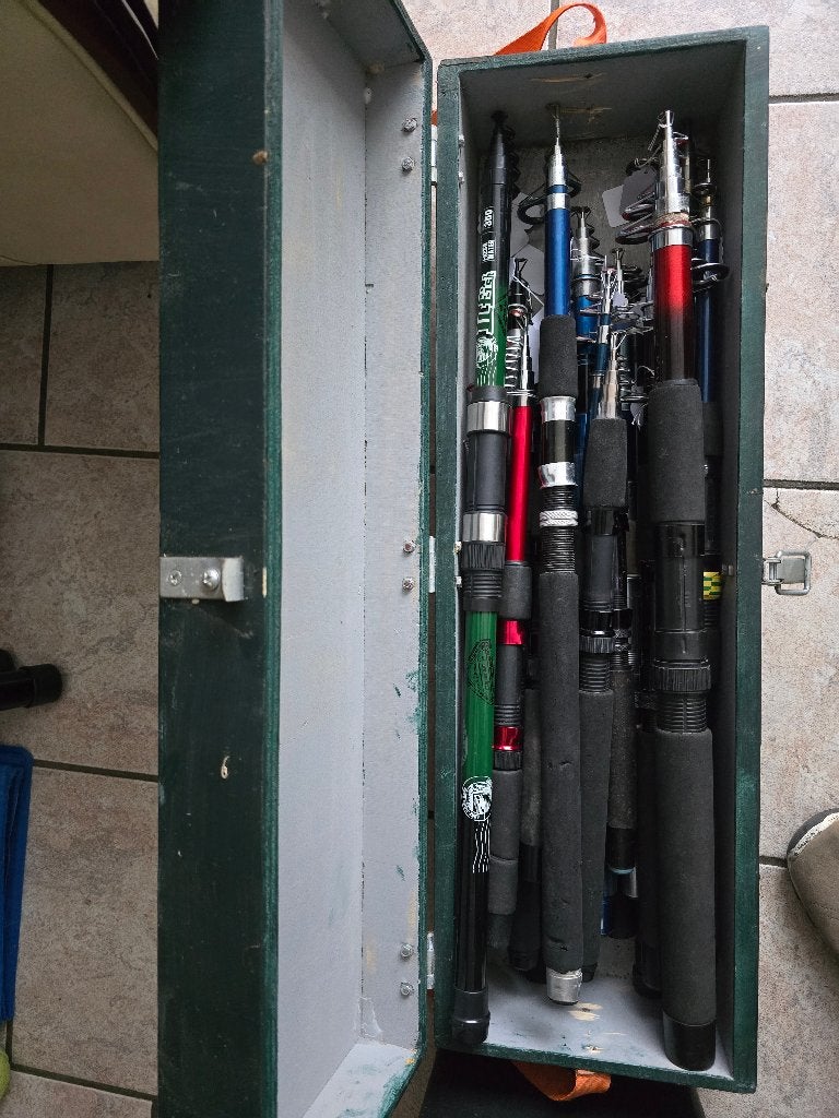 Grote partij telescopische werphengels, Watersport en Boten, Ophalen of Verzenden, Gebruikt, Werphengel