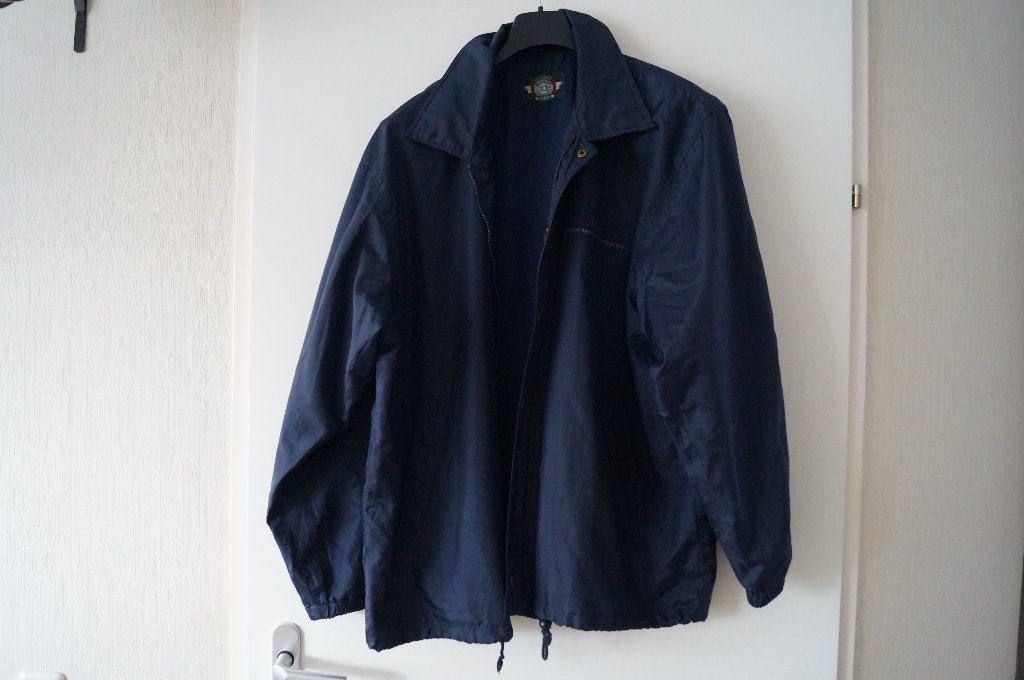 Donkerblauwe heren zomerjas, Kleding | Heren, Ophalen of Verzenden, Zo goed als nieuw, Blauw
