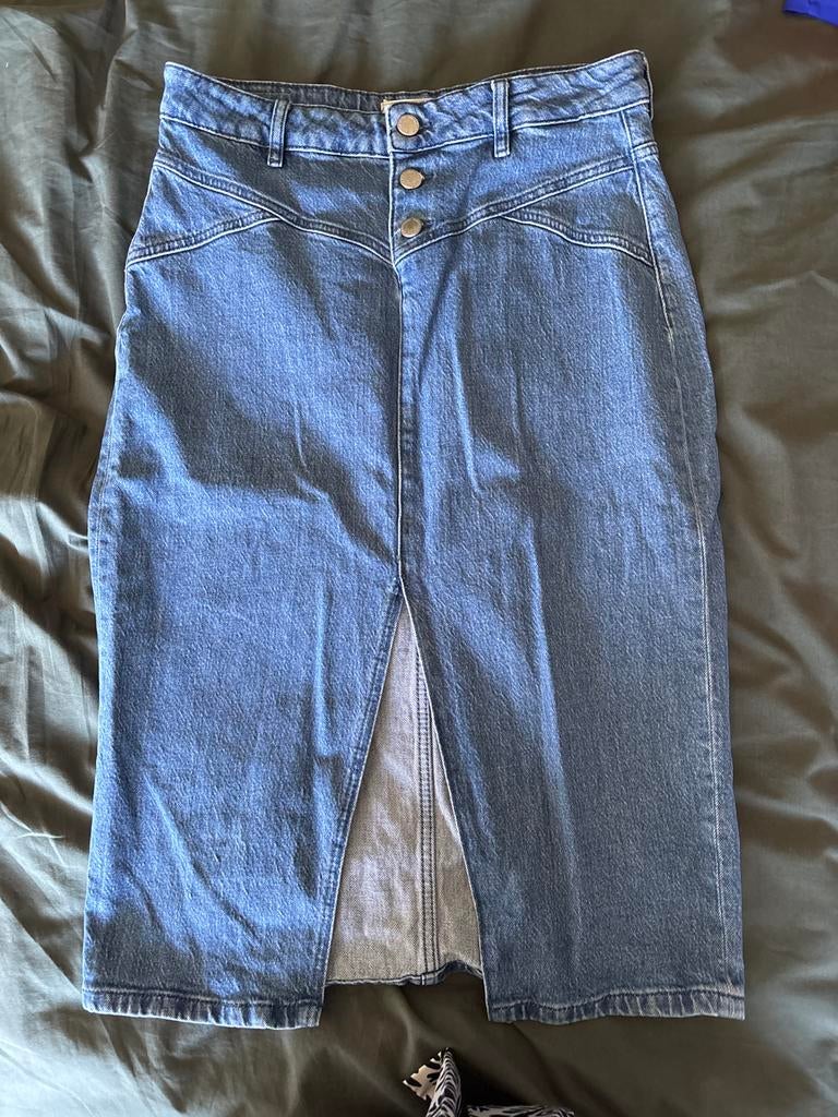 Revelation spijkerrok met knopen, maat M, Kleding | Dames, Maat 38/40 (M), Blauw, Ophalen of Verzenden, Gedragen