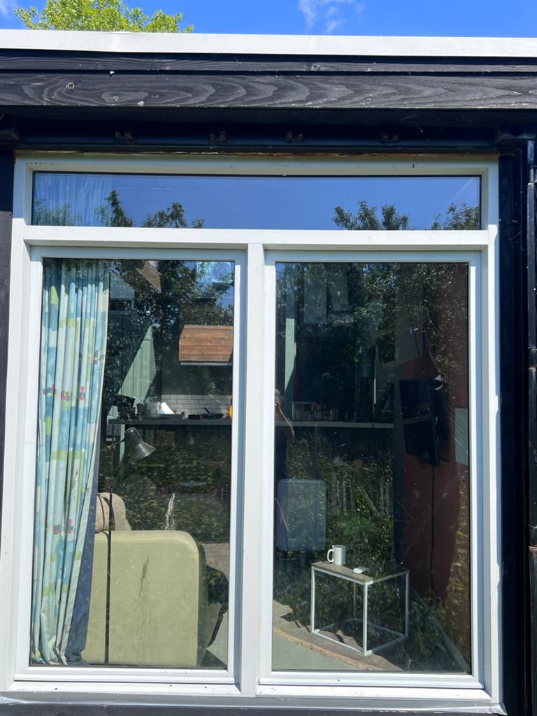 Gratis Tweedehands PSK Schuifpui - 246x225 cm, Ophalen, Gebruikt, Gevelraam of Ruit, 160 cm of meer