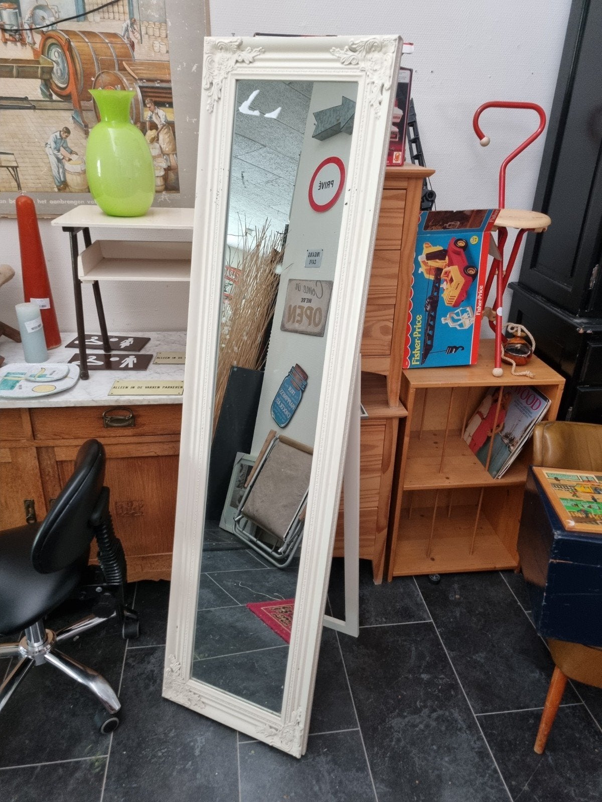 leuke retro pas spiegel, Ophalen, Rechthoekig, Minder dan 50 cm, Minder dan 100 cm