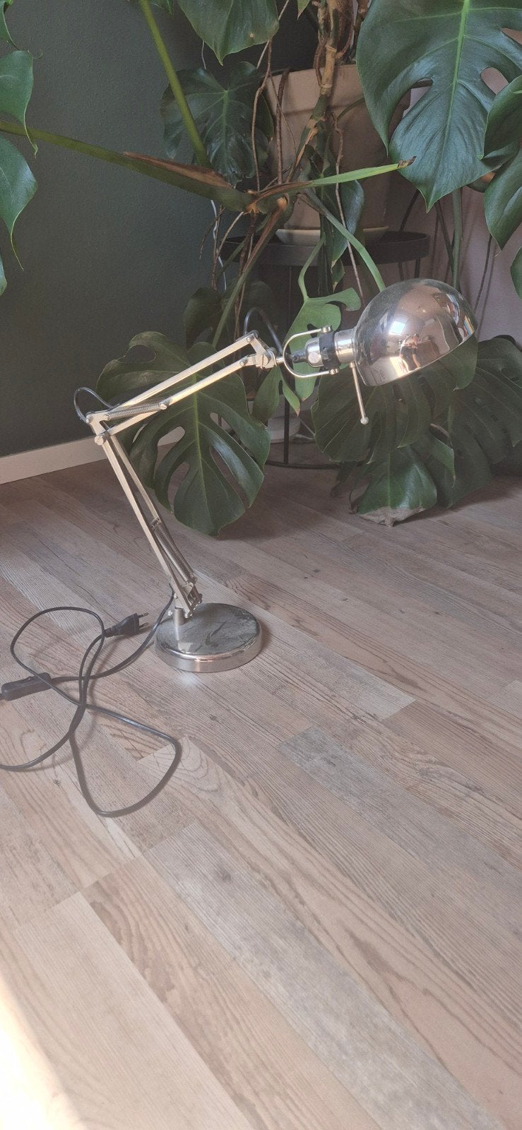 IKEA Forså bureaulamp - Zilverkleurig, verstelbaar, Ophalen, Gebruikt, Metaal, Modern, Industrieel