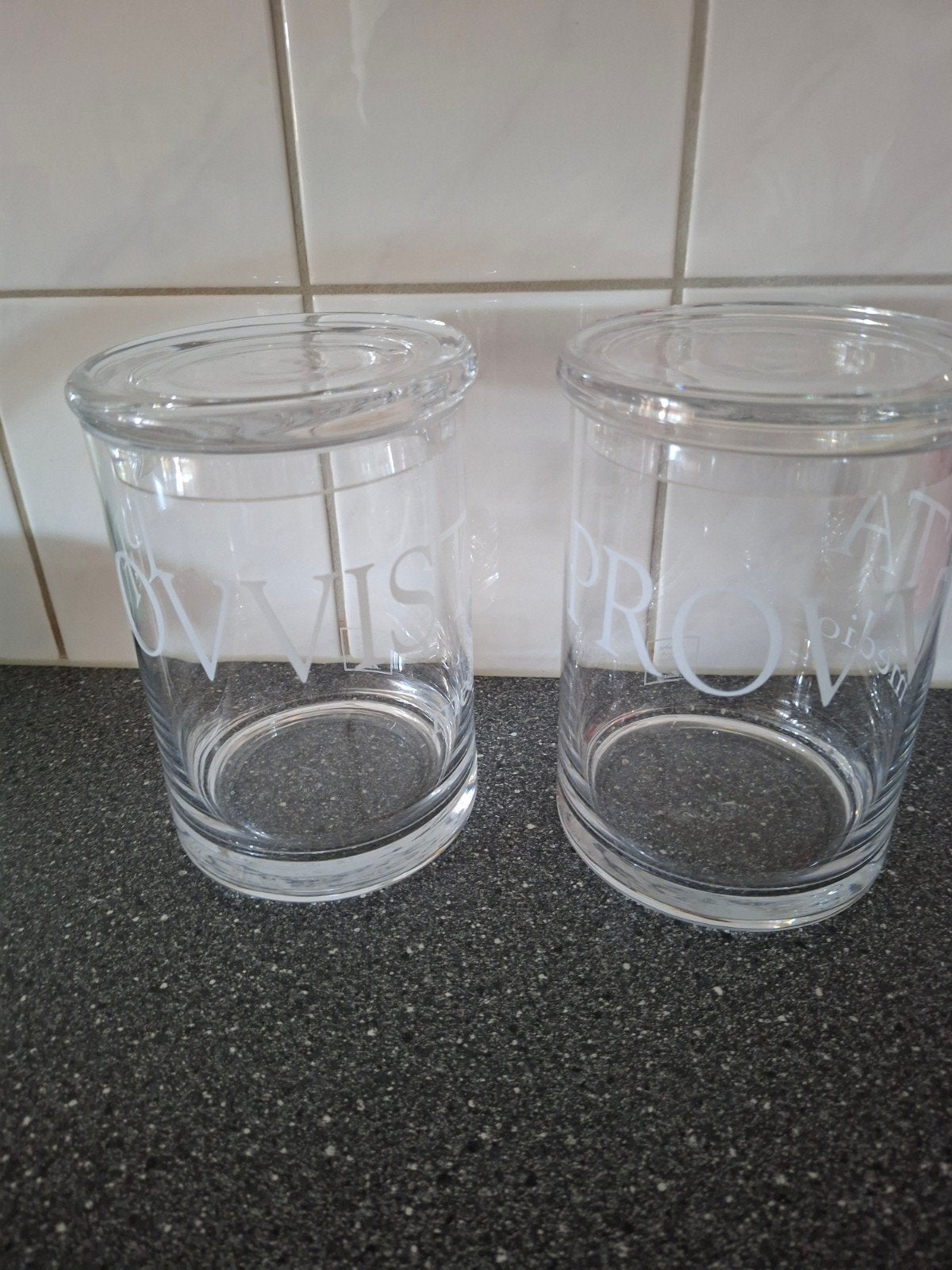 Riviera Maison voorraadpot 2 glas Provvista nieuwstaat, Ophalen of Verzenden, Zo goed als nieuw, Glas, Riviera Maison