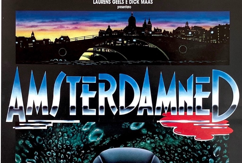 Amsterdamned (1988) - Originele filmposter, Verzenden, Gebruikt, A1 t/m A3, Film en Tv