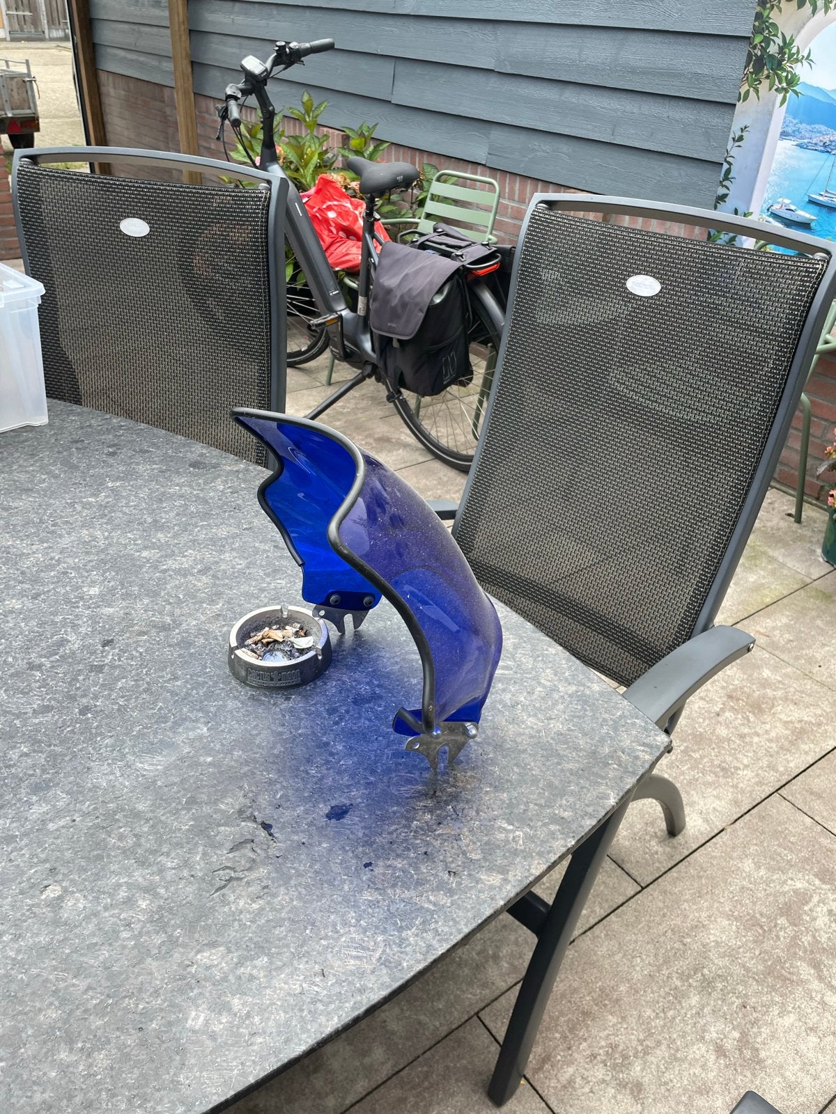 Blauw windscherm voor motor suzuki 1400, Ophalen, Gebruikt
