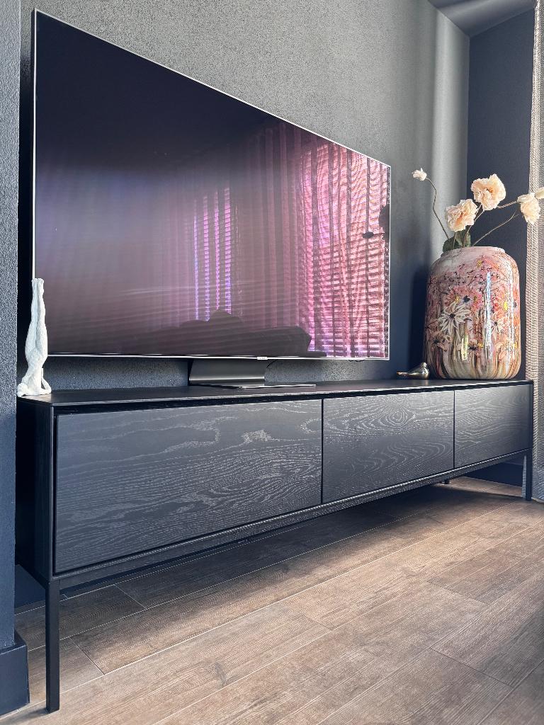 TV-kast Goossens van massief eikenhout voor slechts 530 euro, Huis en Inrichting, Kasten | Televisiemeubels, Nieuw, Minder dan 100 cm