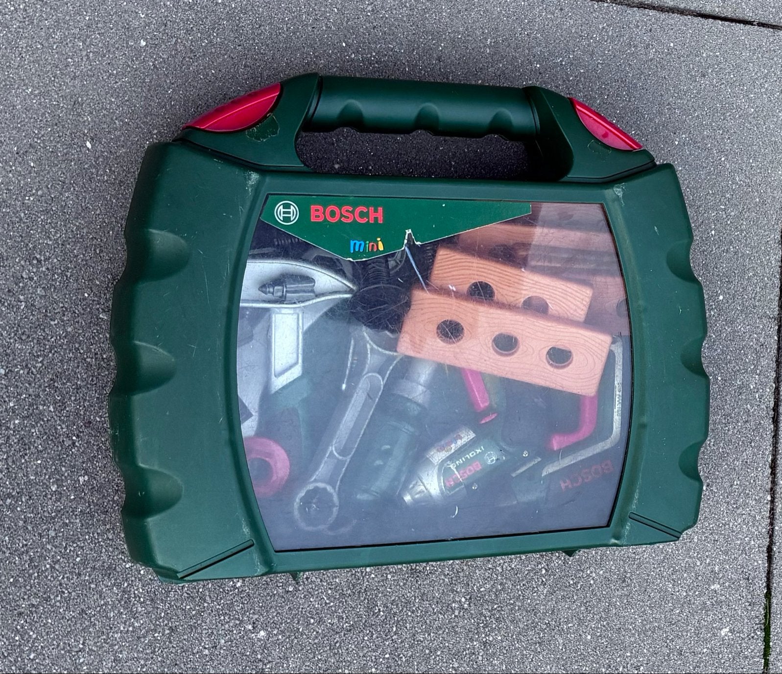 Bosch speelgoed koffer met diverse onderdelen, Ophalen of Verzenden, Gebruikt, Jongen of Meisje
