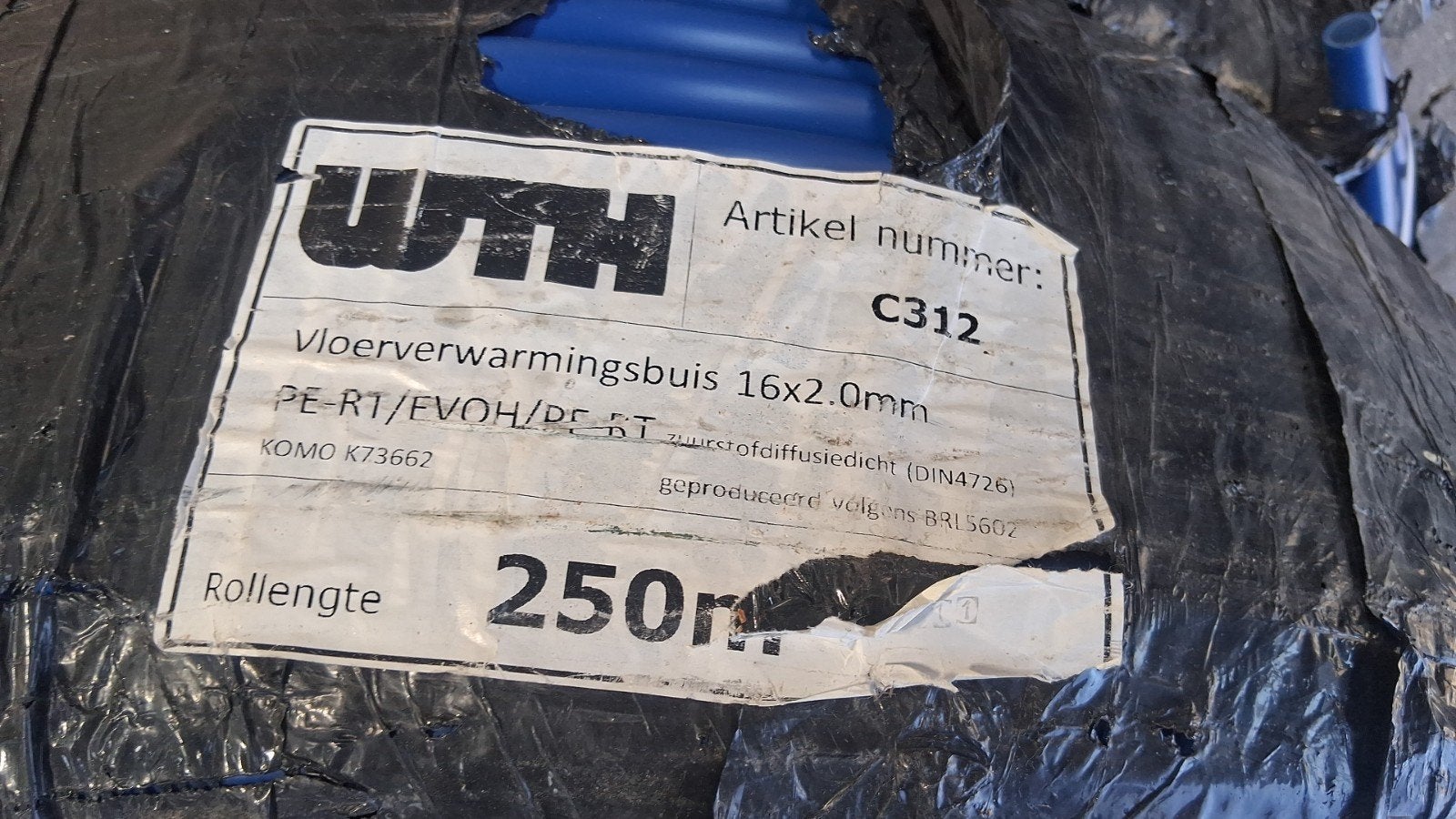Vloerverwarmingsbuis 16x2.0mm PE-RT/EVOH/PE-RT 1000 meter, Doe-het-zelf en Verbouw, Ophalen