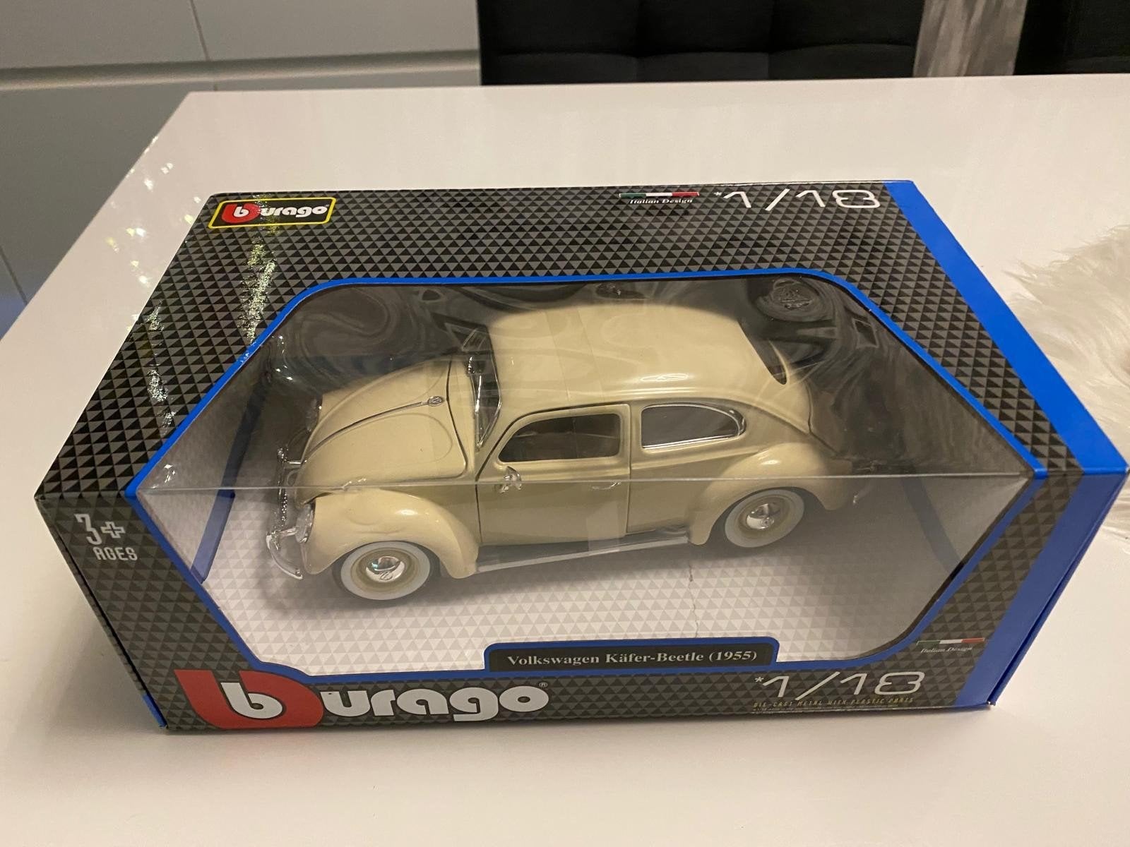 Burago volkswagen kever 1955 1.18., Ophalen of Verzenden, Nieuw, Auto, Bburago