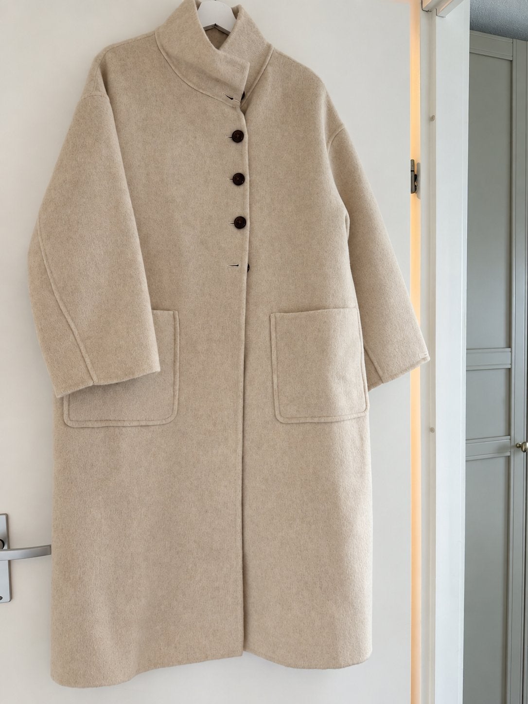 Luxe dames manteljas 100%wol | Lang | model | Beige | Nieuw, Ophalen of Verzenden, Nieuw, Maat 38/40 (M), Zwart
