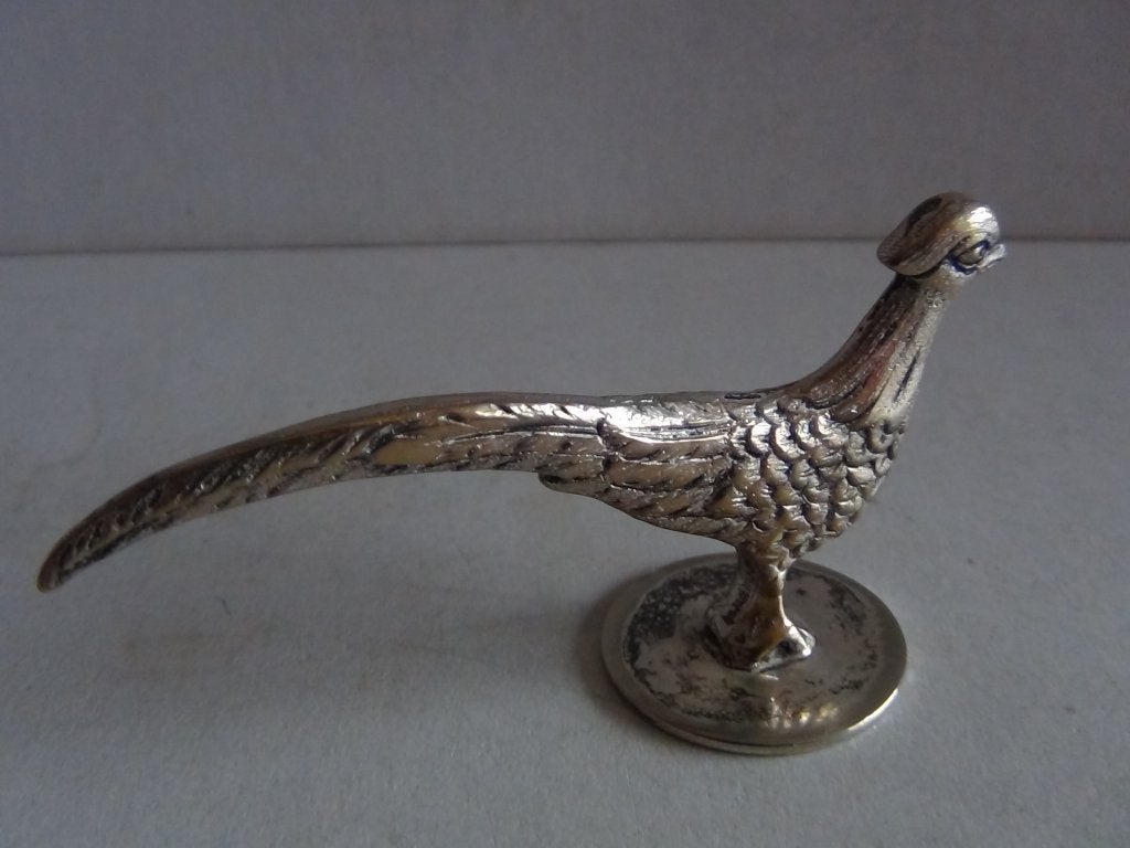 Miniatuur zilver L6c fazant zilveren miniaturen, Antiek en Kunst, Verzenden, Zilver