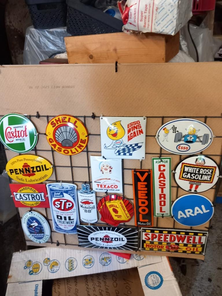 Super mooie emaile bordjes div merken div maten 12.oo p stuk, Ophalen of Verzenden, Zo goed als nieuw, Reclamebord