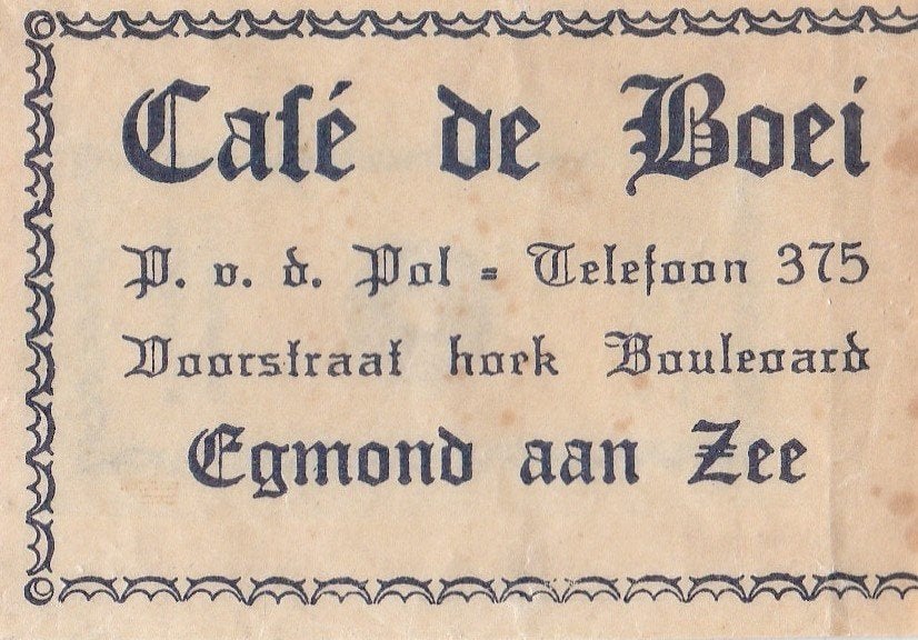 De Boei Voorstraat hoek Boulevard Egmond aan Zee - P vd Pol, Ophalen of Verzenden