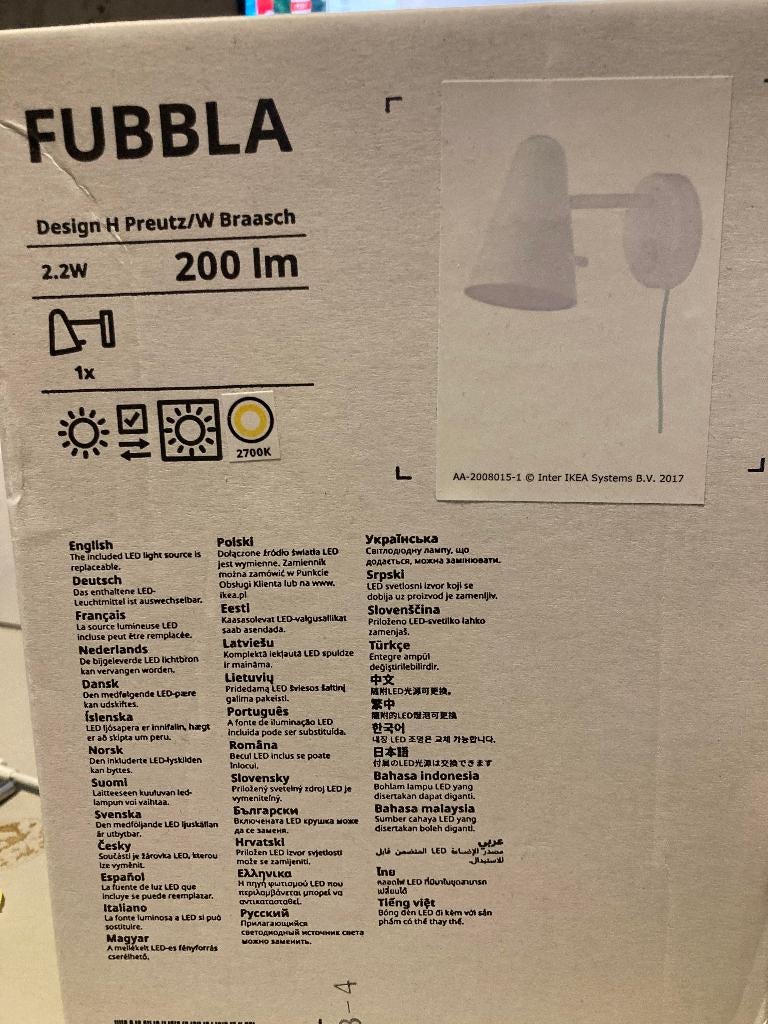 lamp Fubbla Ikea nieuw, Ophalen of Verzenden, Nieuw, Minder dan 50 cm