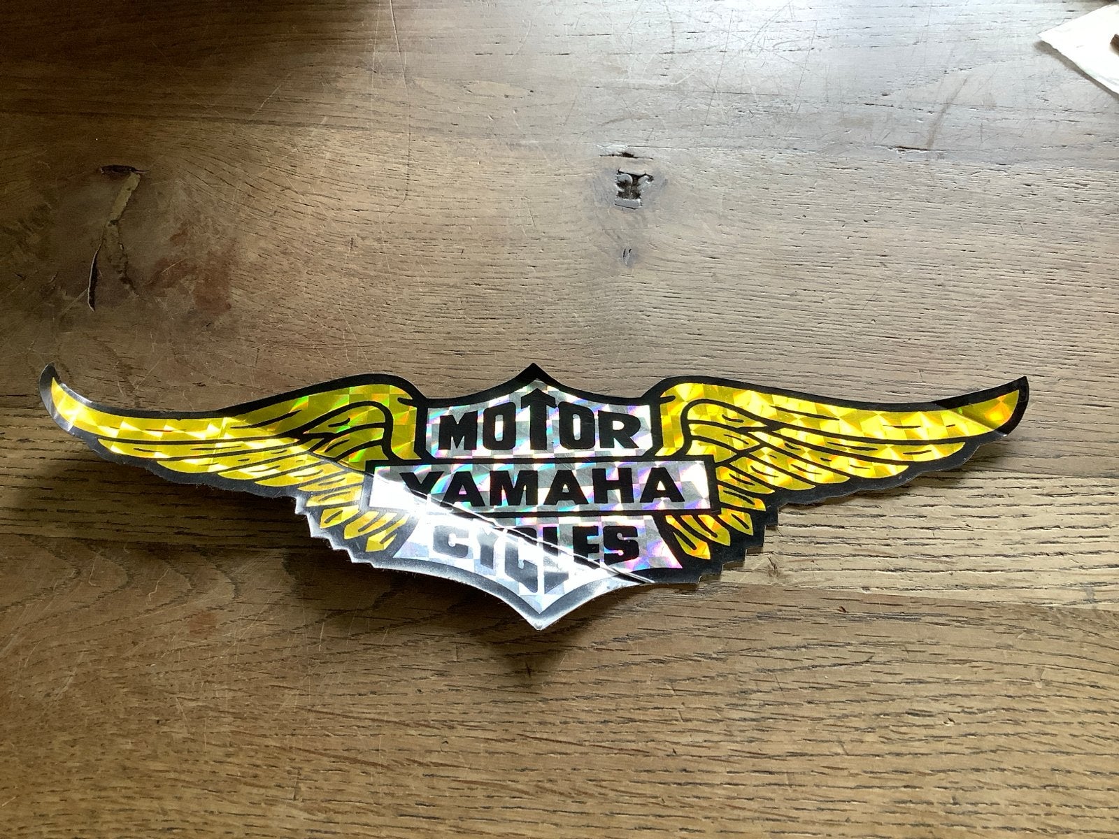 Yamaha Motor Cycles Vleugel Sticker - 30x10 cm. Vintage., Verzenden