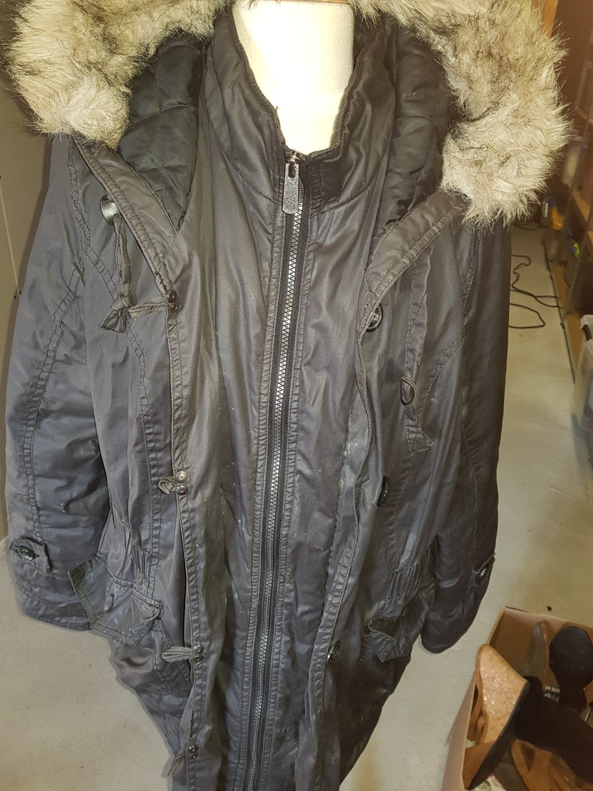 dames parka mt. 50, Maat 46/48 (XL) of groter, Ophalen of Verzenden, Zo goed als nieuw, Grijs