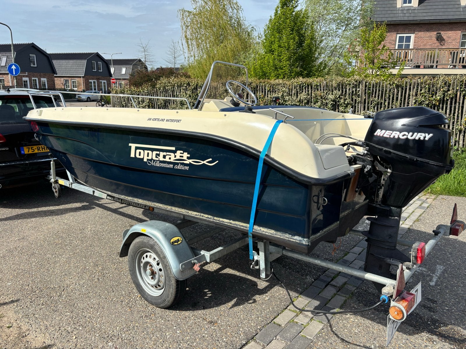 Topcraft 440 Consoleboot met Mercury 9.9 PK Buitenboordmotor, Watersport en Boten, Ophalen, Gebruikt, 4 m, Tot 10 pk