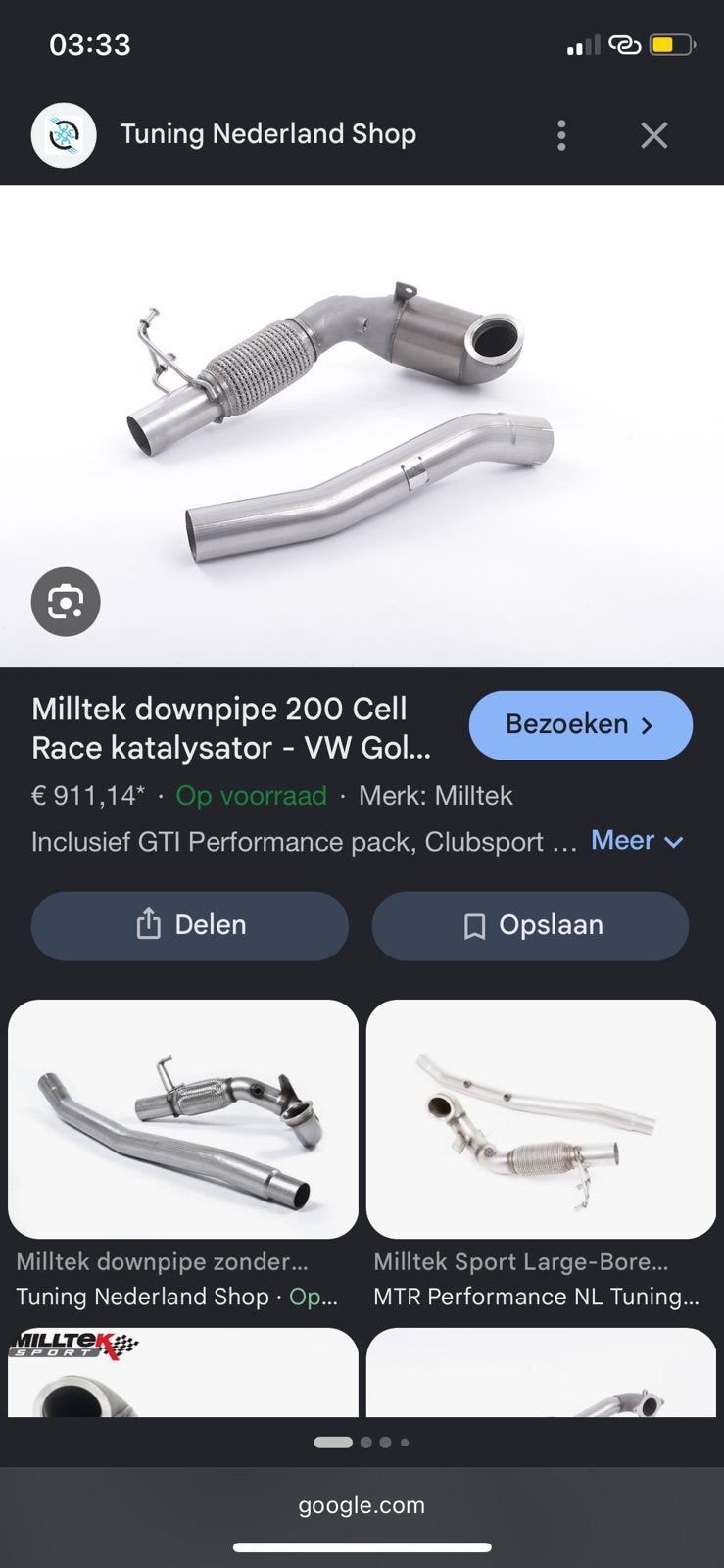 Golf 7.5gti sportcat downpipe 200cell GEZOCHT, Auto-onderdelen, Uitlaatsystemen, Ophalen, Gebruikt, Volkswagen