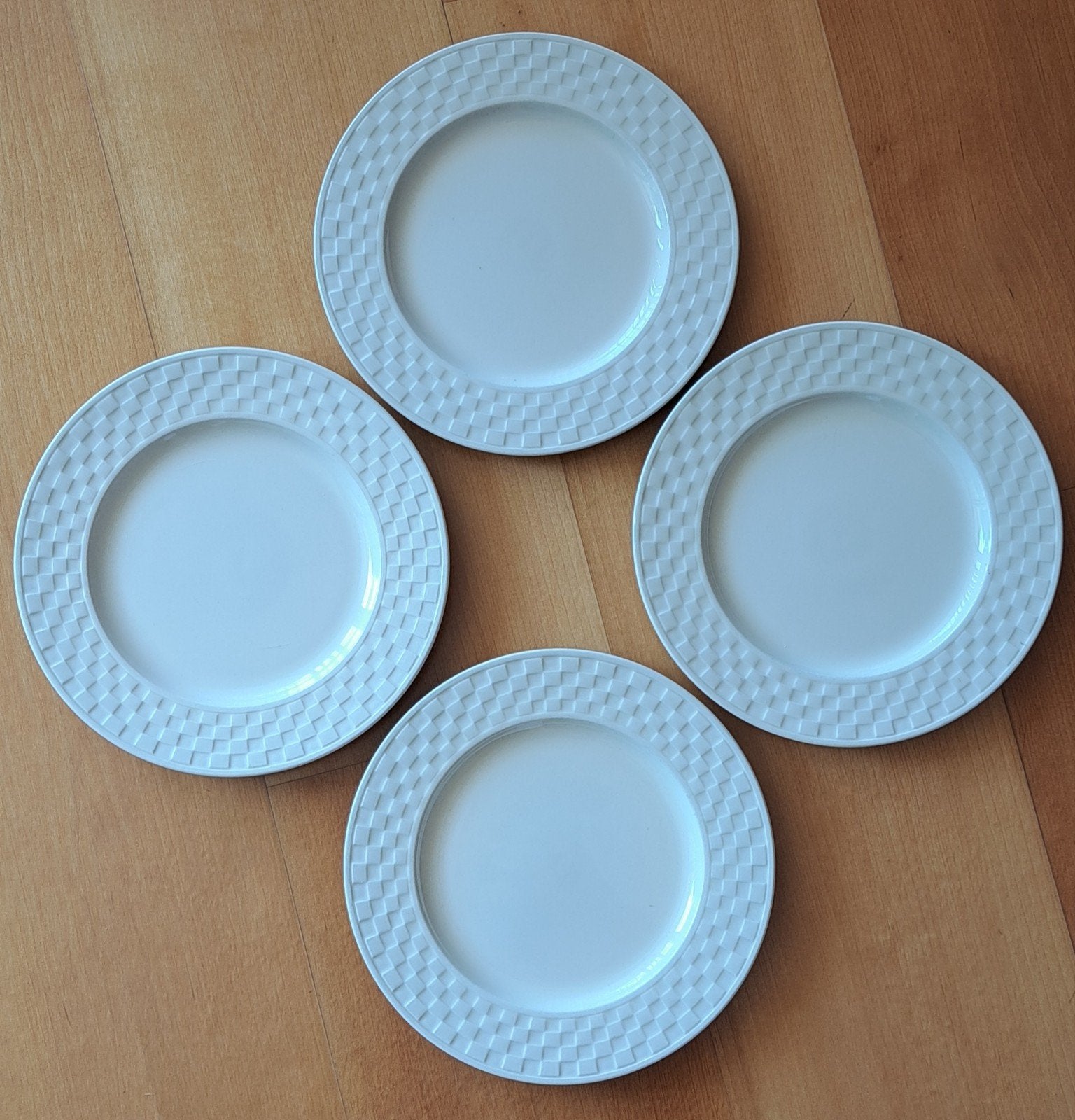 4 Clarity Chess borden, diameter 21,2 cm, wit, Ophalen