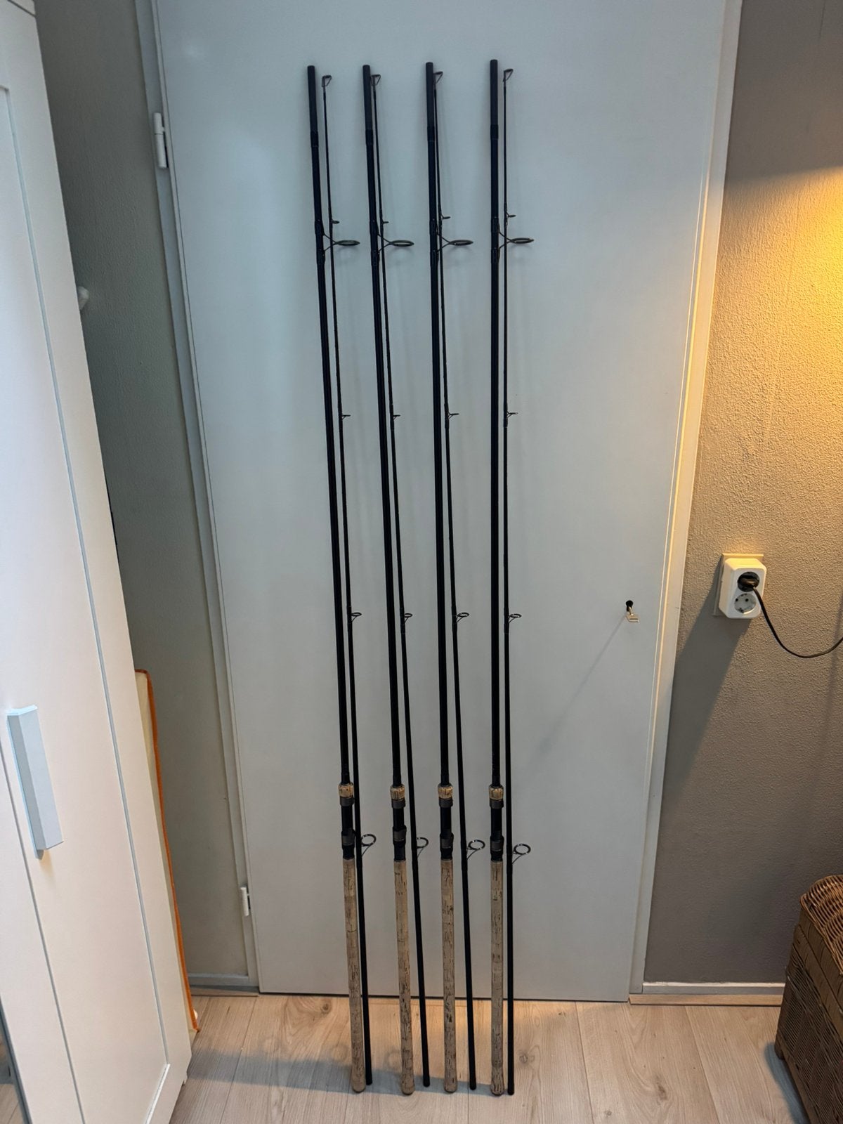 4x Fox Warrior S 2.75LB 12FT met Kurk, Ophalen, Zo goed als nieuw, Werphengel
