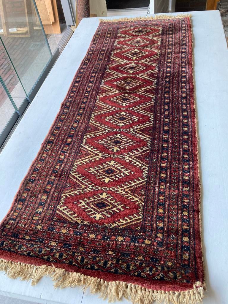 Bachara Perzische handgeknoopte loper 126x47 cm met certific, Minder dan 50 cm, 100 tot 150 cm, Ophalen of Verzenden, Zo goed als nieuw