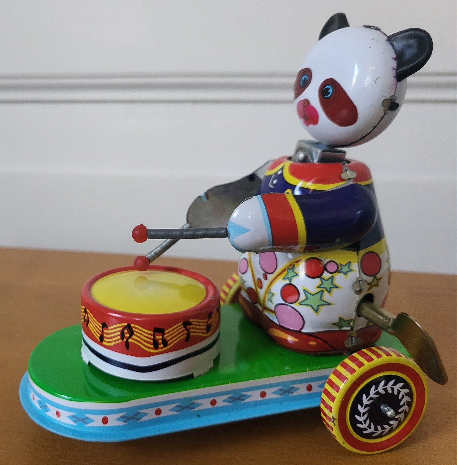 Vintage - Drummende Panda (MS 565), Antiek en Kunst, Antiek | Speelgoed, Ophalen of Verzenden