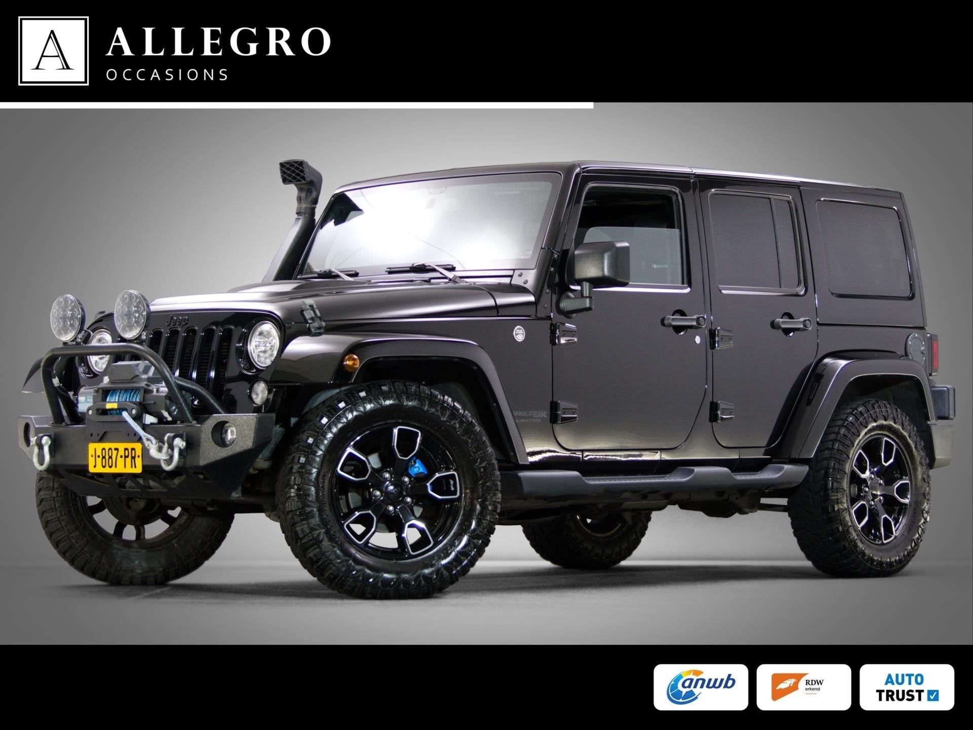 Jeep Wrangler 3.6 Rubicon JK Edition Unlimited (HARDTOP CABR, Auto's, Automaat, Gebruikt, Zwart, Leder
