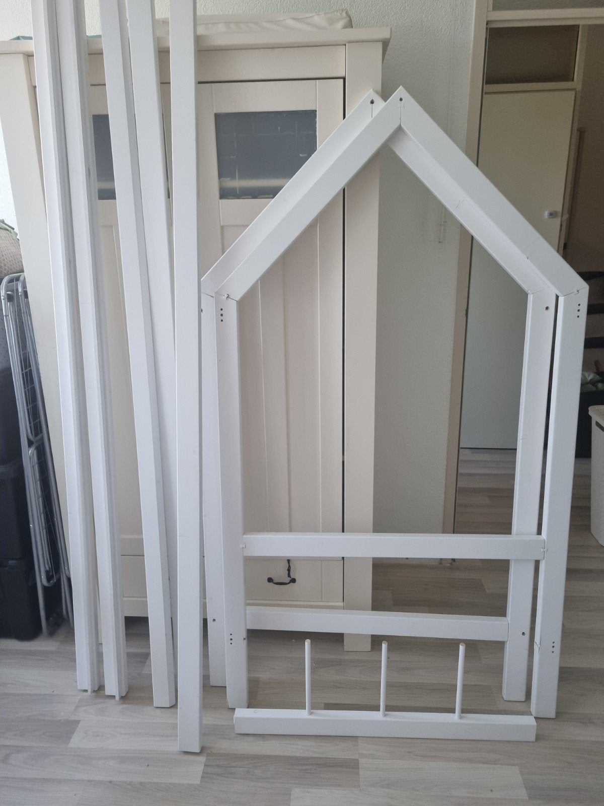 Huisbed / Bedhuisje voor kinderen - Wit, Gebruikt, 90 cm, Eenpersoons, Wit