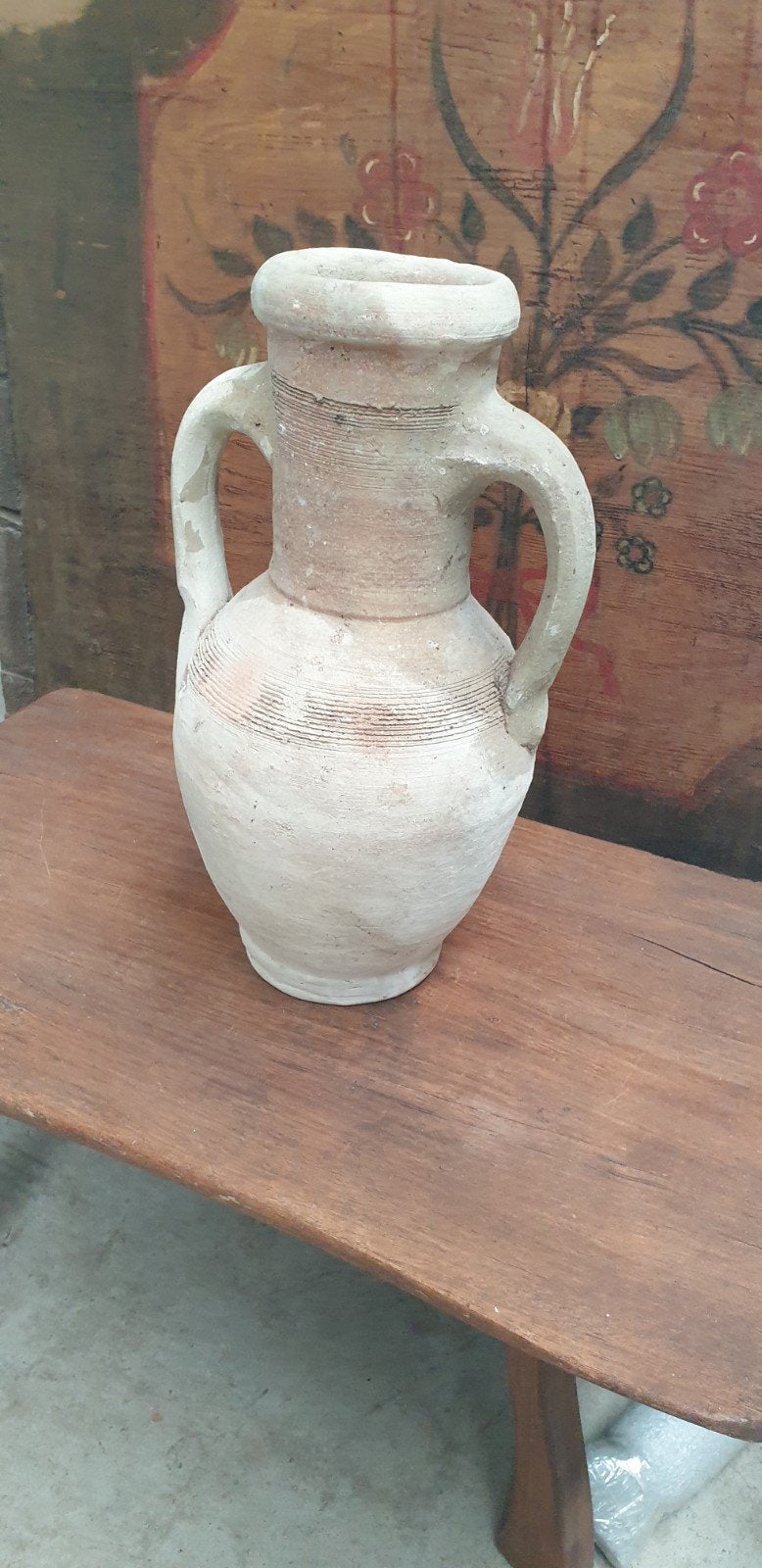 terracotta kruik, met 2 handvaten, boho, Ophalen of Verzenden, Zo goed als nieuw