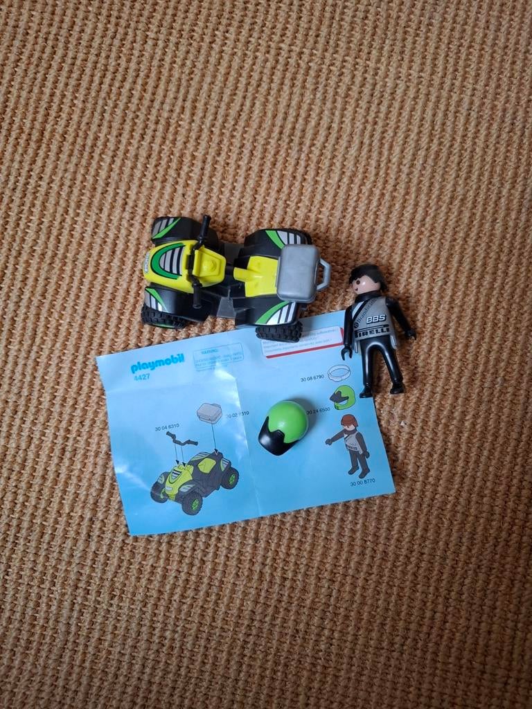 Playmobil Quad met figuur en helm (set 4427), Ophalen of Verzenden, Gebruikt
