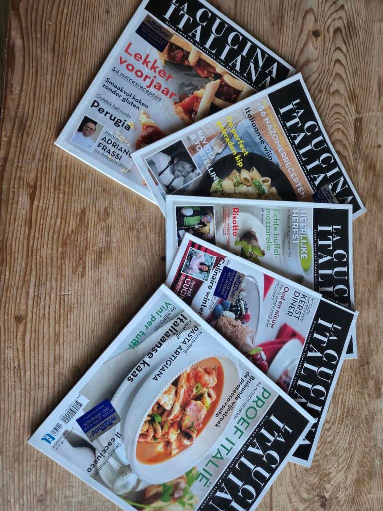 Italiaanse kooktijdschriften gratis op te halen, Boeken, Ophalen of Verzenden, Gelezen, Overige typen