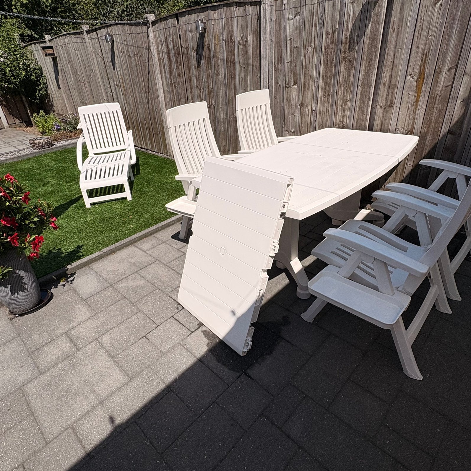 Hartman Admiraal Club Tuinset, Tuin en Terras, Ophalen, 4 zitplaatsen, Kunststof, Gebruikt