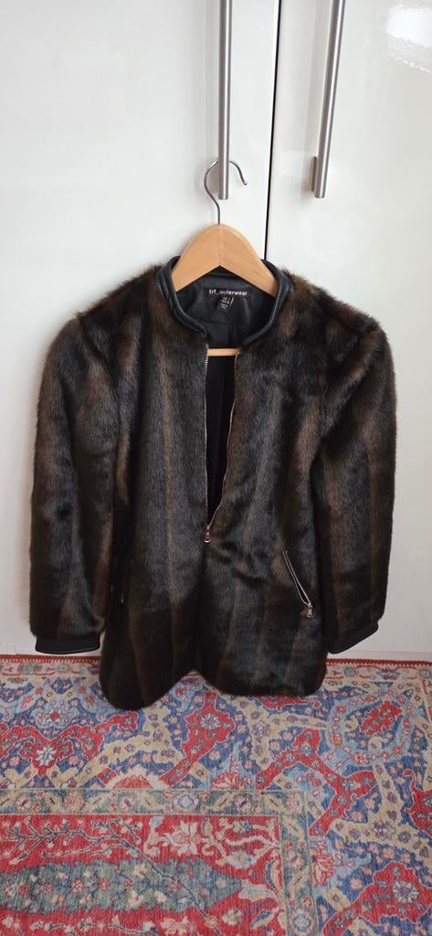 Mooie bontjas maat S - weinig gedragen, Bruin, Ophalen of Verzenden, Maat 36 (S), TRF Outerwear