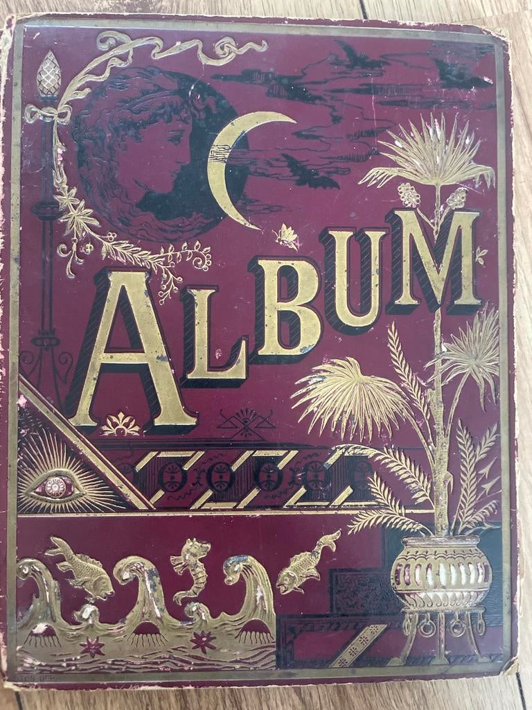 Prachtig oud poëziealbum met unieke plaatjes, Ophalen of Verzenden