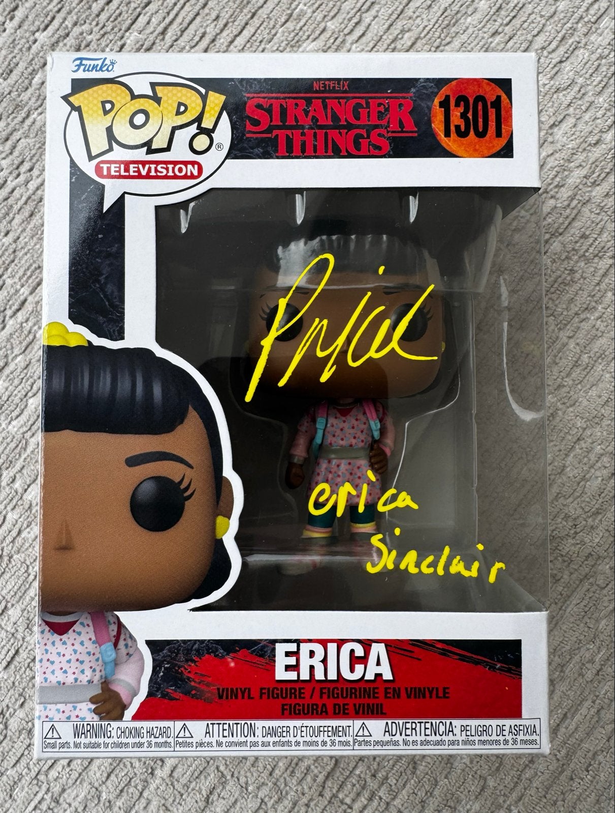Stranger Things Funko Pop! Erica Sinclair. Gesigneerd., Ophalen of Verzenden, Zo goed als nieuw