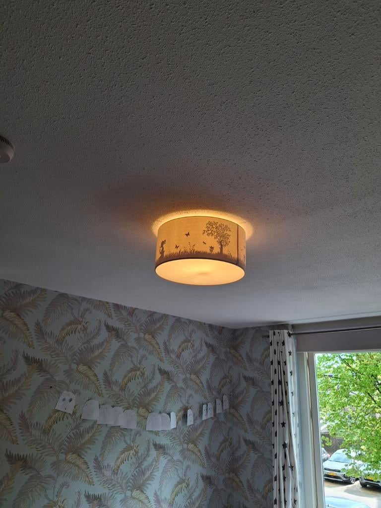 Roze plafondlamp kinderkamer, Ophalen, Zo goed als nieuw