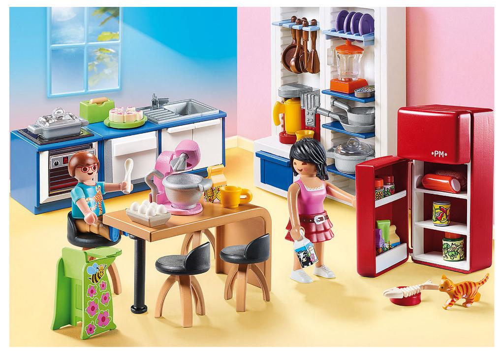 PLAYMOBIL 70206 Dollhouse Leefkeuken 129 delig, Ophalen of Verzenden, Nieuw, Complete set