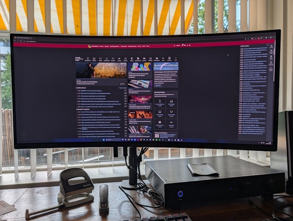 Alienware AW3423DWF (zwart), Computers en Software, Gaming, Curved, Zo goed als nieuw, Overige resoluties