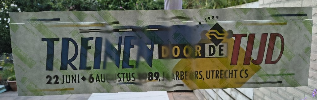 Raamsticker Nederlandse Spoorwegen treinen door de tijd, Verzamelen, Ophalen, Nieuw, Trein, Overige typen