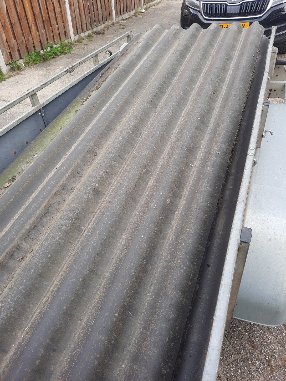 Golfplaten  4 stuks   en 2 halfen  ophalen in moerdijk, Ophalen of Verzenden, Zwart, 15 m² of meer, Golfplaat